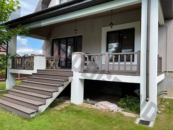 Ступени на террасу из ДПК